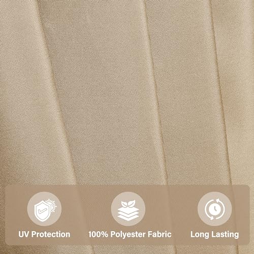 HealSmart 9' Patio Umbrella Replacement Canopy Cover with 8 Ribs, Outdoor Table Market Yard Umbrellas