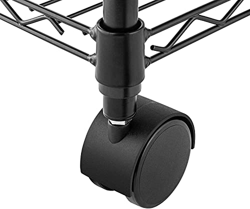 4-Tier Heavy Duty Storage Shelving Unit 1000Lb Capacity,Black,35.83L x 13.98W x 55.91H inch