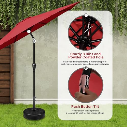 YSSOA Fillable Mobile Offset Patio Base Heavy Duty Market Cantilever Umbrella Stand Square