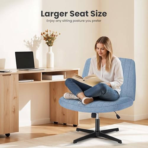 Simple Deluxe Vanity Chair with Back Criss Cross Chair with Back Home Office Desk Vanity Chairs