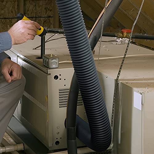 iPower Flexible 6 Inch 8 Feet Aluminum Ducting 4 Layer Protection Dryer Vent Hose for HVAC Heating Cooling Exhaust and Ventilation, 2 Clamps Included, Black