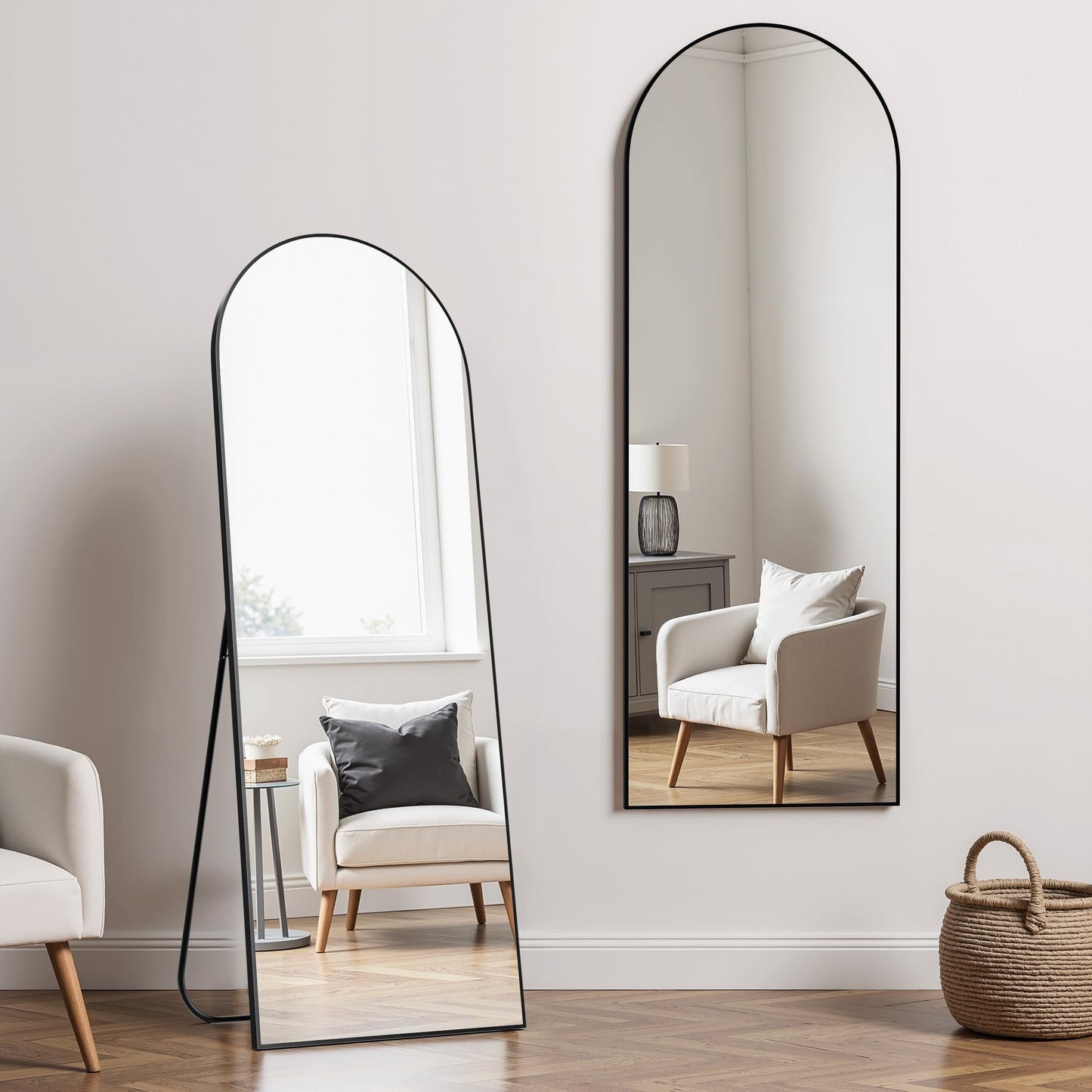 Simple Deluxe Arched Full Length Mirror
