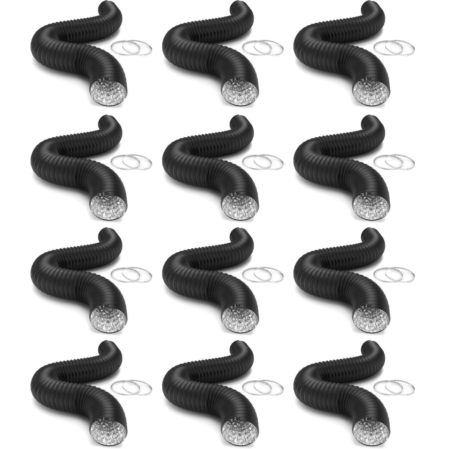 iPower Non-Insulated Flex Air Aluminum Ducting Dryer Vent Hose