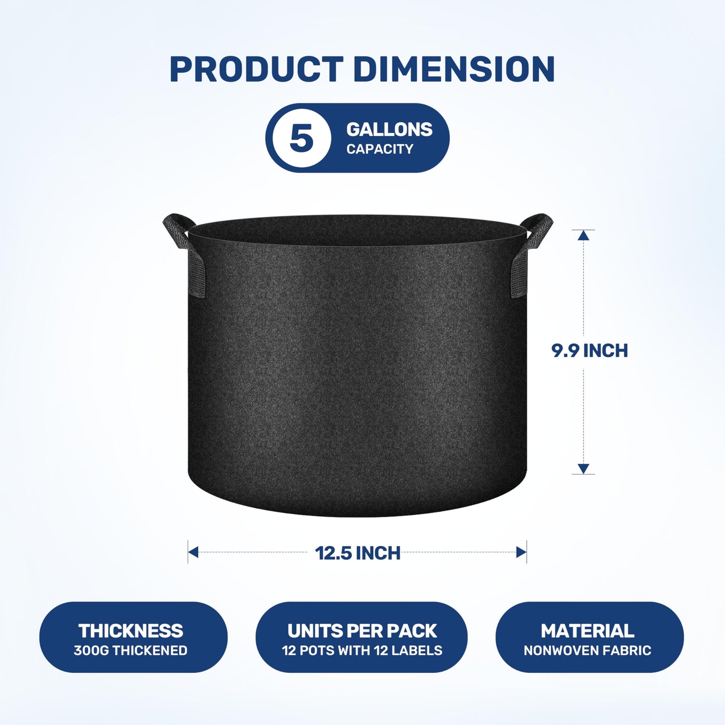 YSSOA 300G Reusable Breathable Gardening Pots