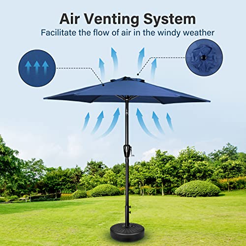 Simple Deluxe Patio Umbrella Outdoor Table Market Yard Umbrella with Push Button