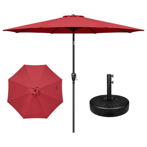 YSSOA Fillable Mobile Offset Patio Base Heavy Duty Market Cantilever Umbrella Stand Square
