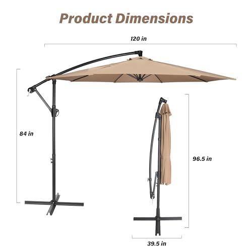 InfiniPower 9ft Patio Umbrella Replacement Canopy, Outdoor Replacement Canopy Only, Table Umbrellas Top Cover with 8 Ribs for Garden, Yard