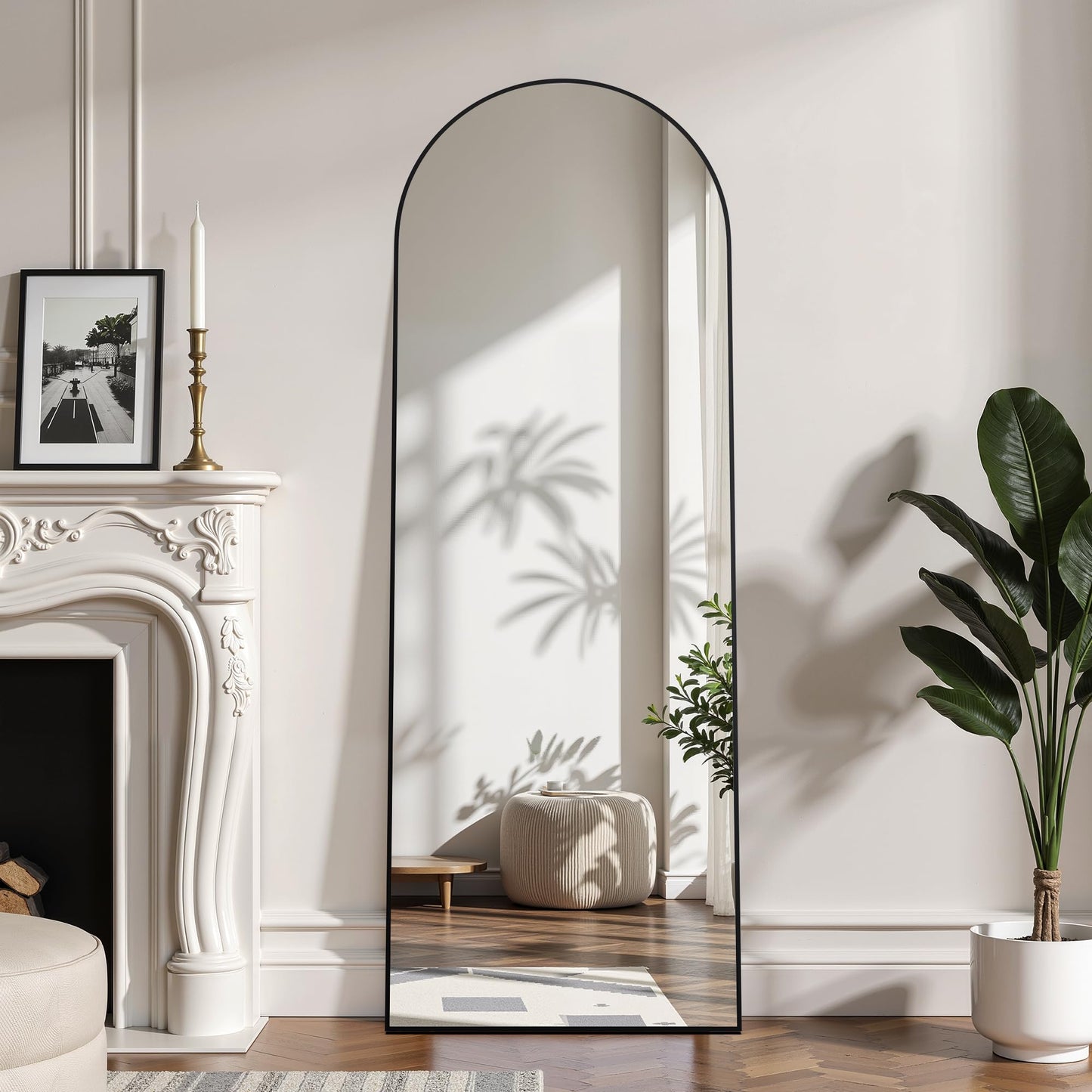 Simple Deluxe Arched Full Length Mirror
