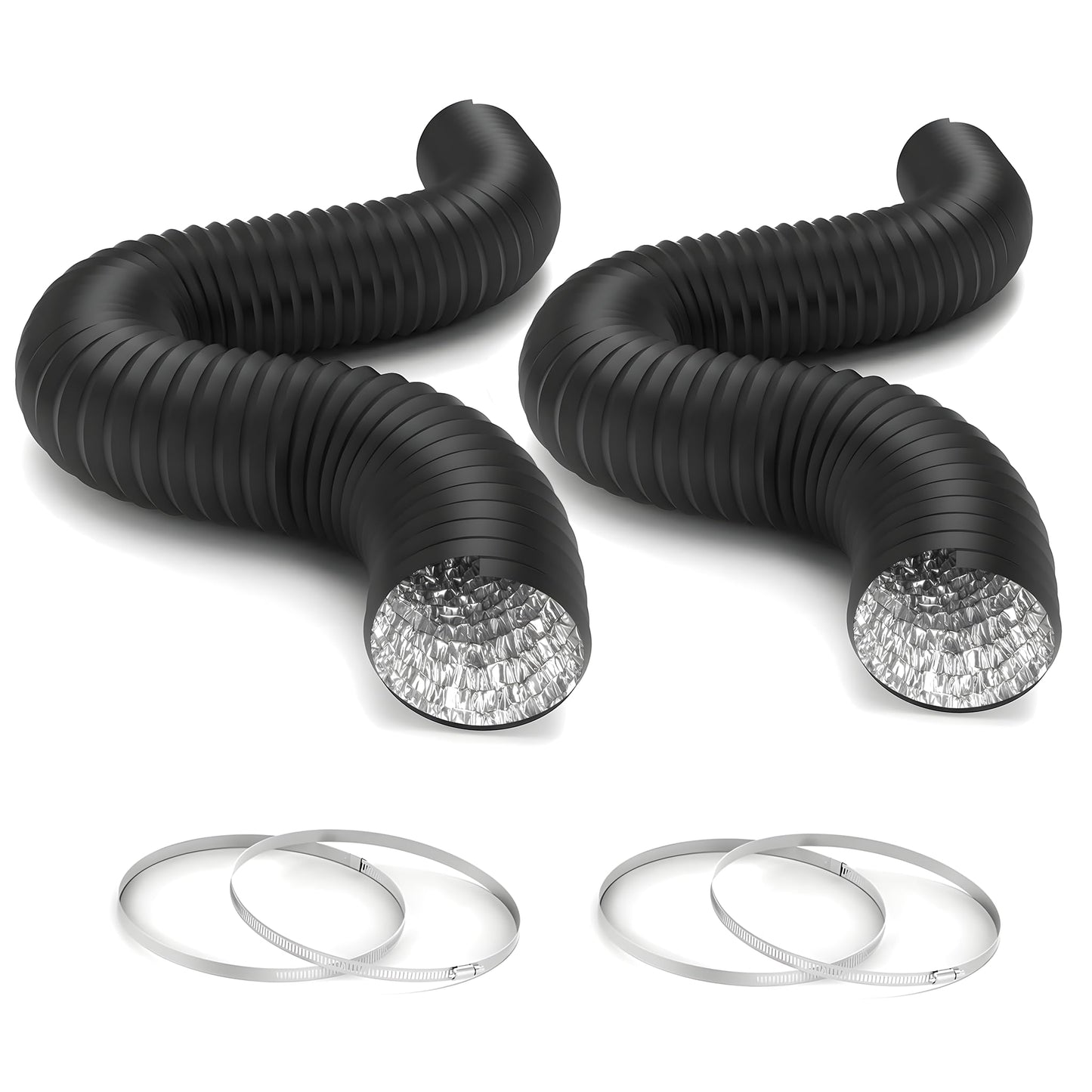 iPower Non-Insulated Flex Air Aluminum Ducting Dryer Vent Hose