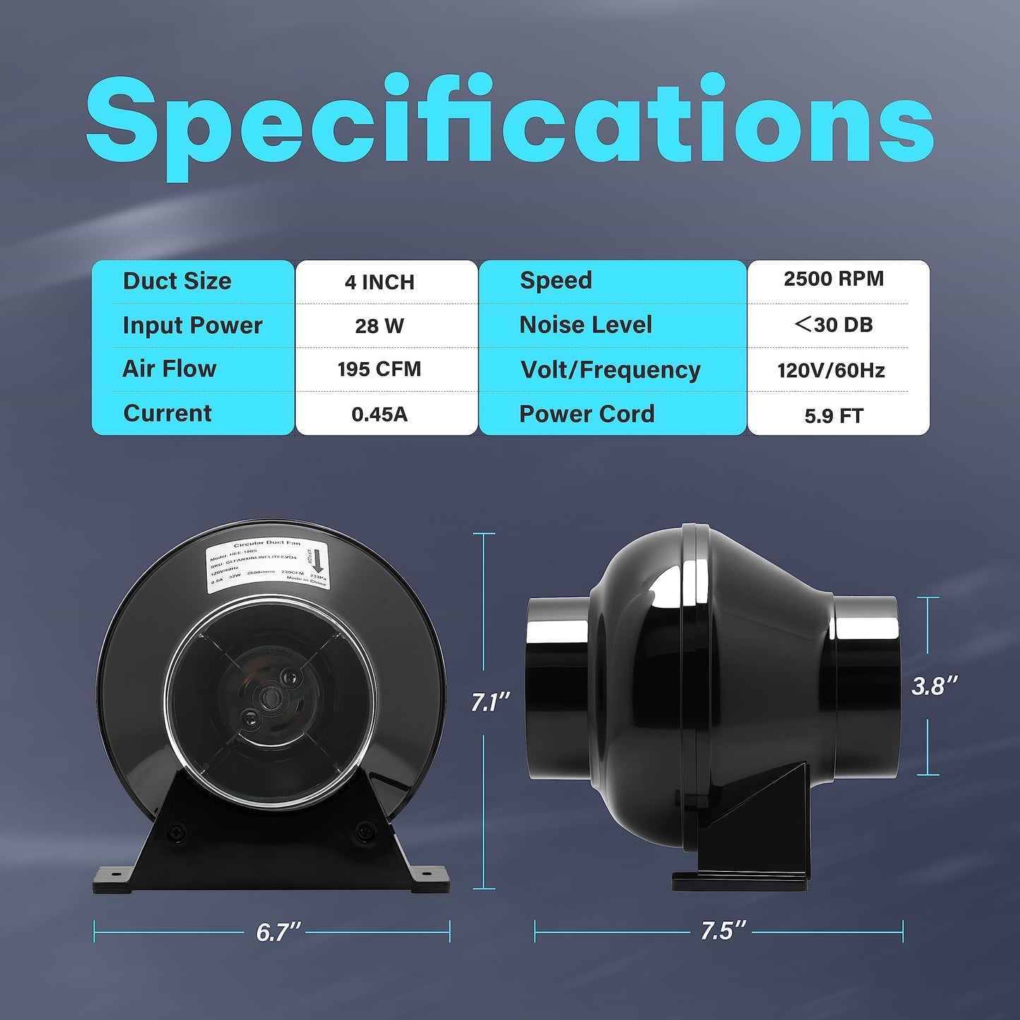 iPower Duct Exhaust Fan