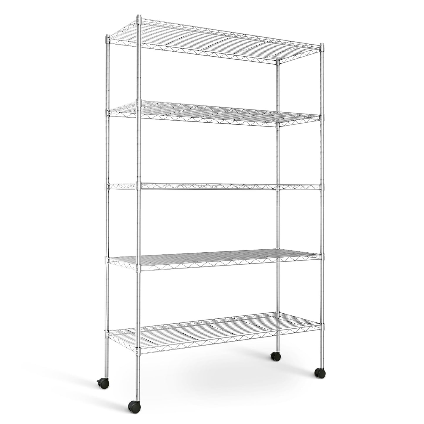 YSSOA 1-Tier Shelving Units, 29.92" W x 13.98" D x 14.96" H Steel Wire Rack Storage Shelving Organizer, Chrome