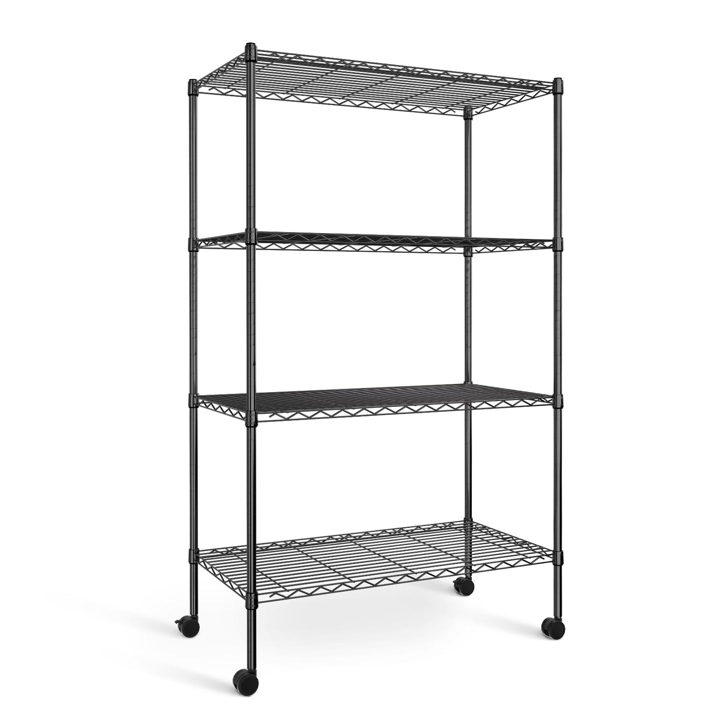 YSSOA 1-Tier Shelving Units, 29.92" W x 13.98" D x 14.96" H Steel Wire Rack Storage Shelving Organizer, Chrome