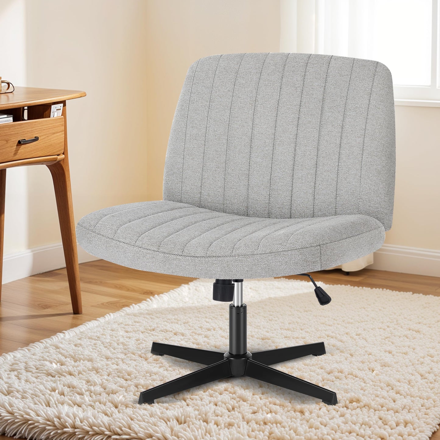Simple Deluxe Vanity Chair with Back Criss Cross Chair with Back Home Office Desk Vanity Chairs