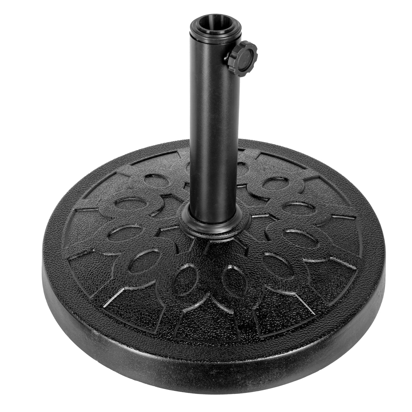 HealSmart Heavy Duty Round Stand Market Umbrella Base Holder for Patio, Outdoor, Deck, Lawn, Garden, Poolside, Bronze
