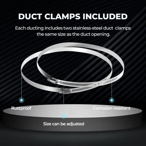 iPower Non-Insulated Flex Air Aluminum Ducting Dryer Vent Hose