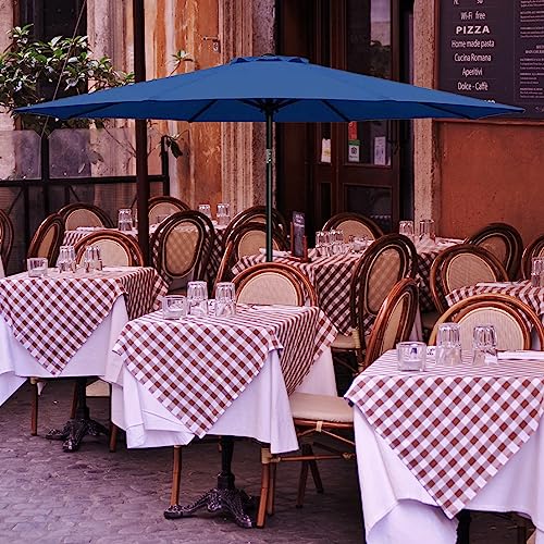 YSSOA Patio Umbrella Outdoor Table Market Yard Umbrella with 6 Sturdy Ribs