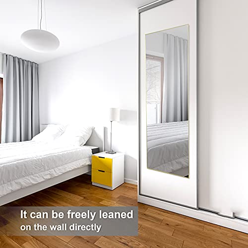 YSSOA Full Length Mirror, Floor Mirror with Stand,Wall-Mounted Dressing Mirror, Bedroom Mirror
