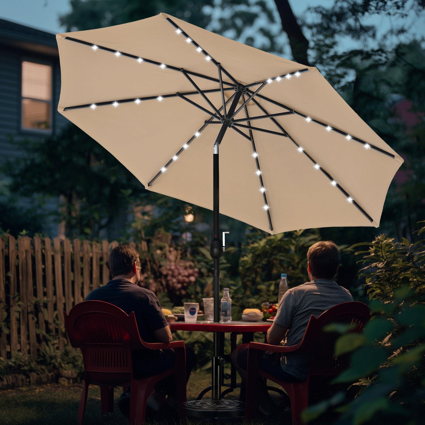 InfiniPower 9ft Patio Umbrella Replacement Canopy, Outdoor Replacement Canopy Only, Table Umbrellas Top Cover with 8 Ribs for Garden, Yard