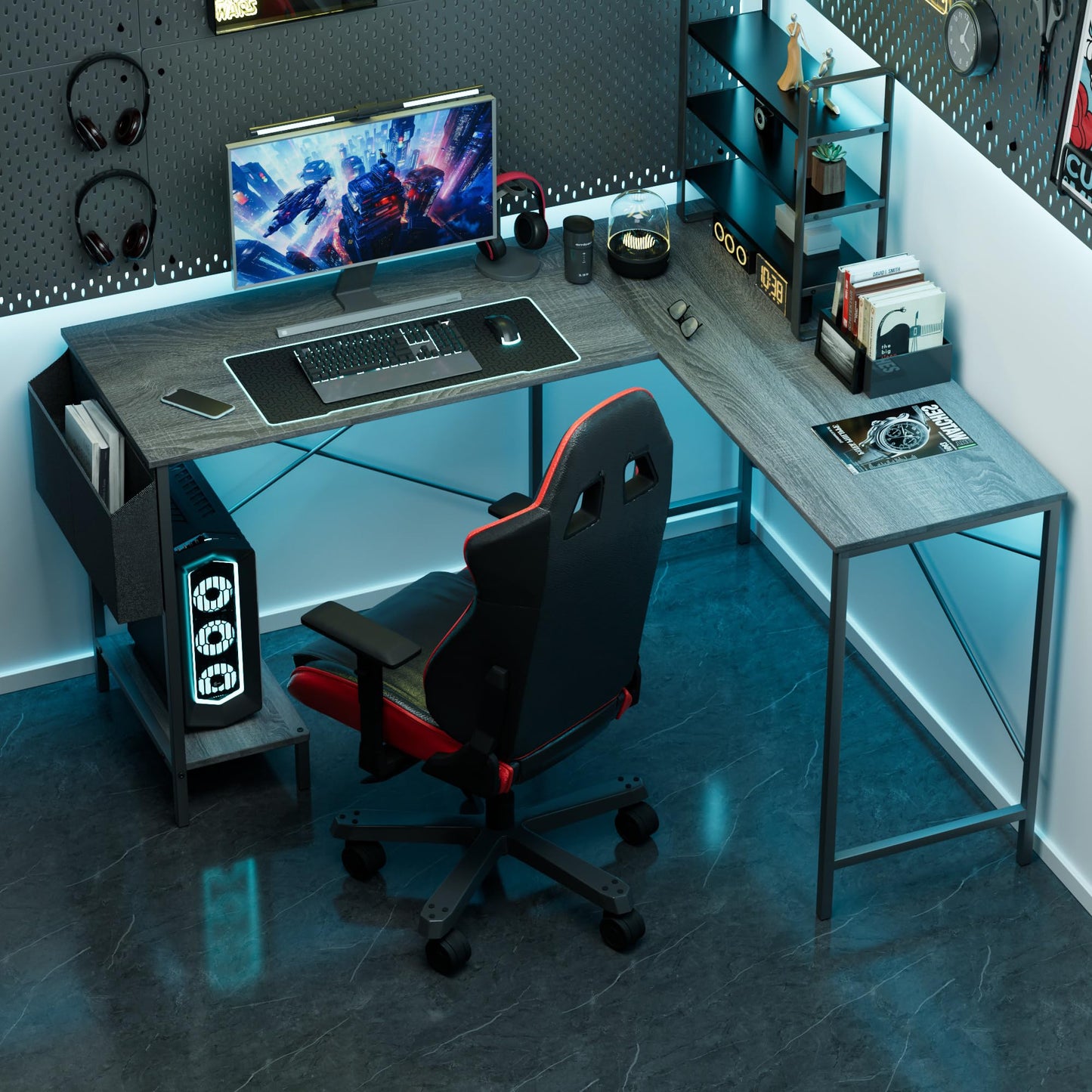 Simple Deluxe L Shaped Desk - Reversible Home Office Computer Desk,