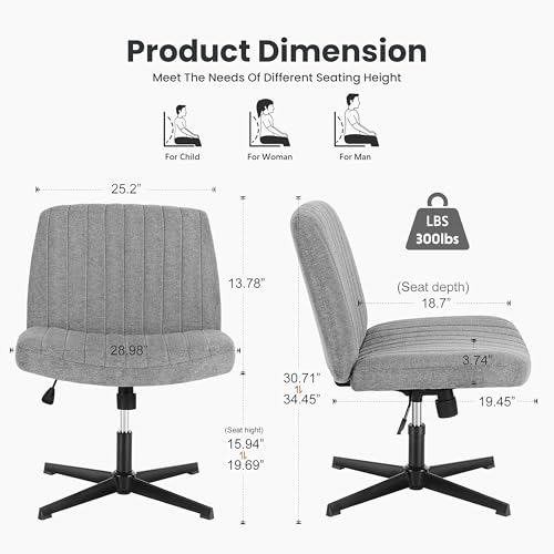 Simple Deluxe Vanity Chair with Back Criss Cross Chair with Back Home Office Desk Vanity Chairs