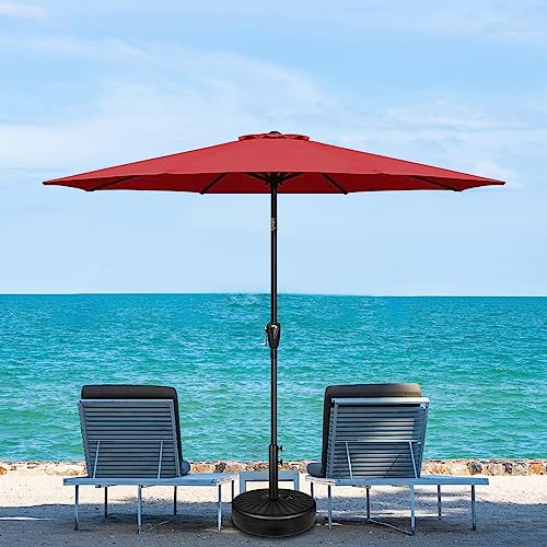 YSSOA Fillable Mobile Offset Patio Base Heavy Duty Market Cantilever Umbrella Stand Square