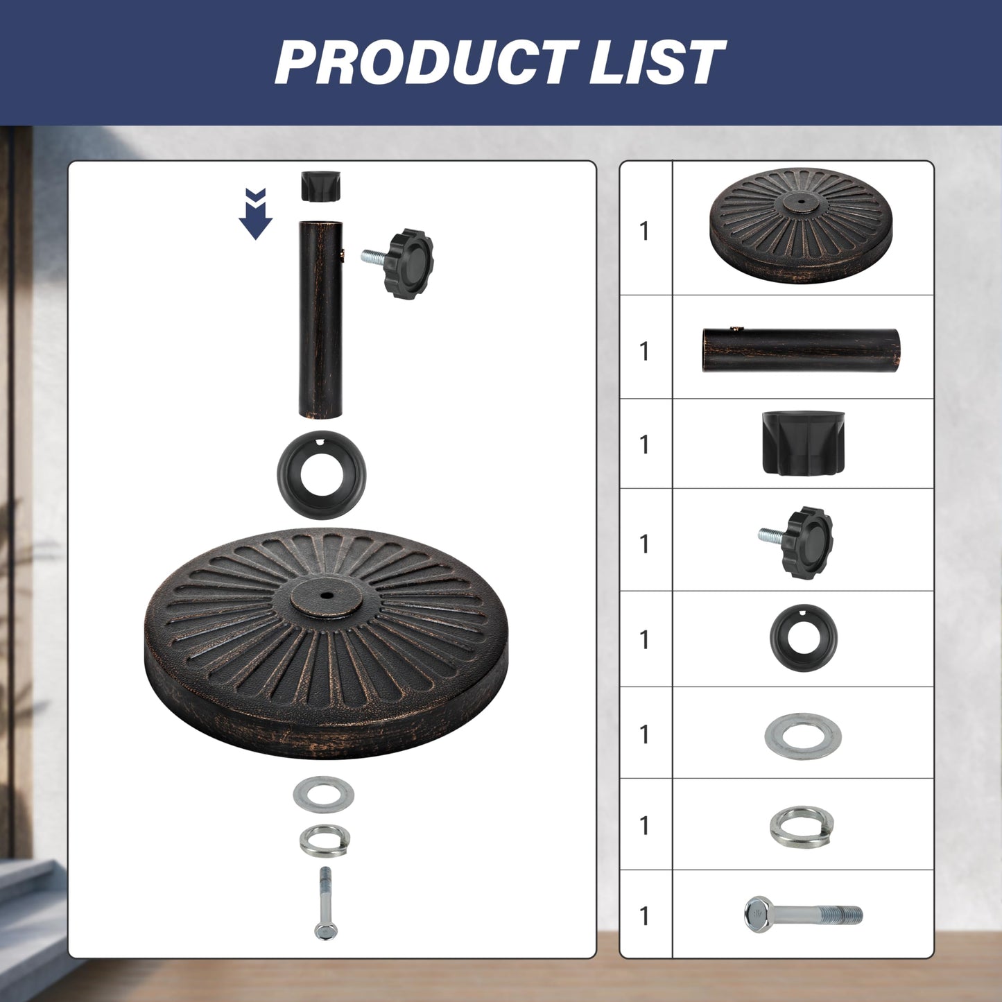 YSSOA Umbrella Base Heavy Duty Stand