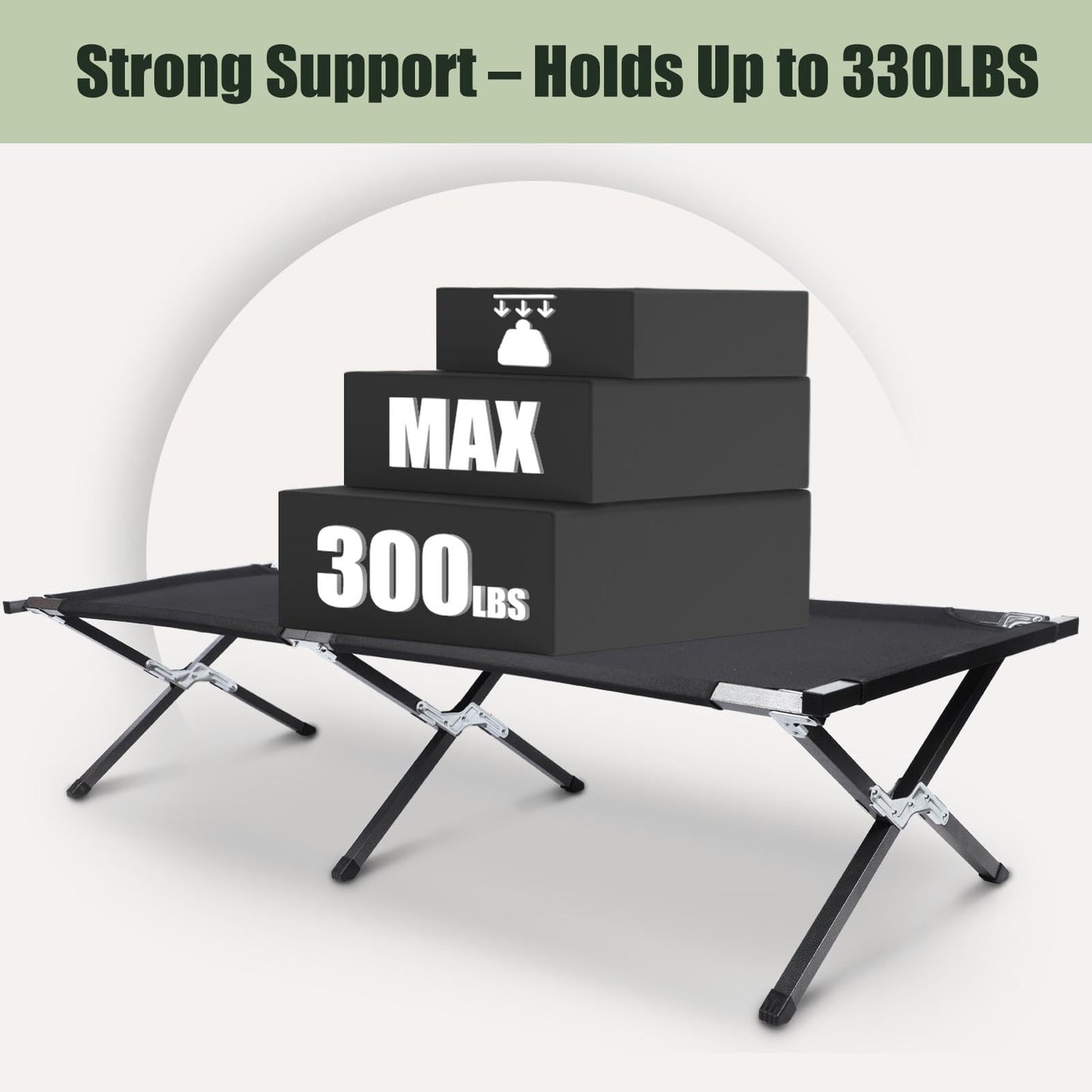 YSSOA Folding Camping Cot with Storage Bag for Adults