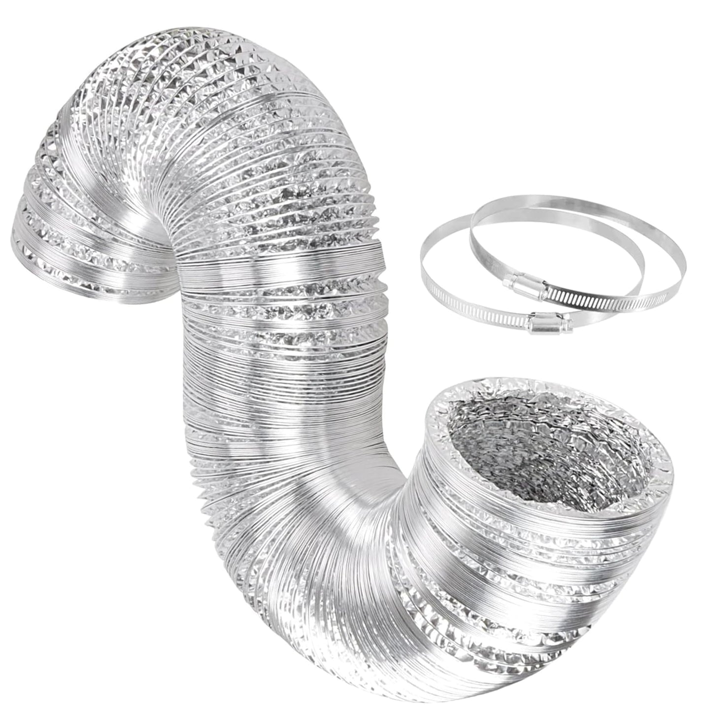 iPower Non-insulated Flex Air Aluminum Ducting
