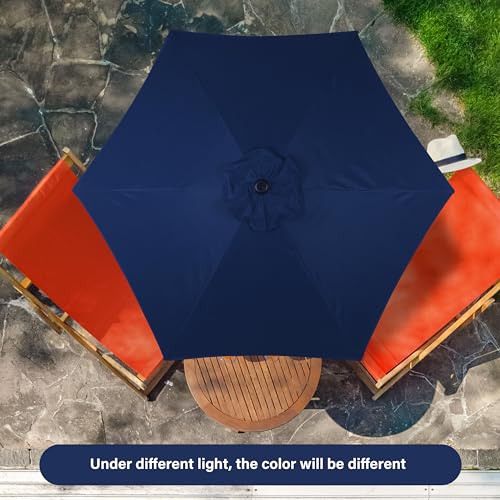 YSSOA Patio Umbrella Outdoor Table Market Yard Umbrella with 6 Sturdy Ribs