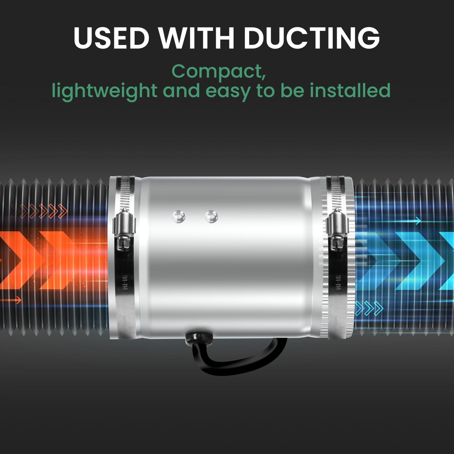 iPower Inline Booster Duct Fan