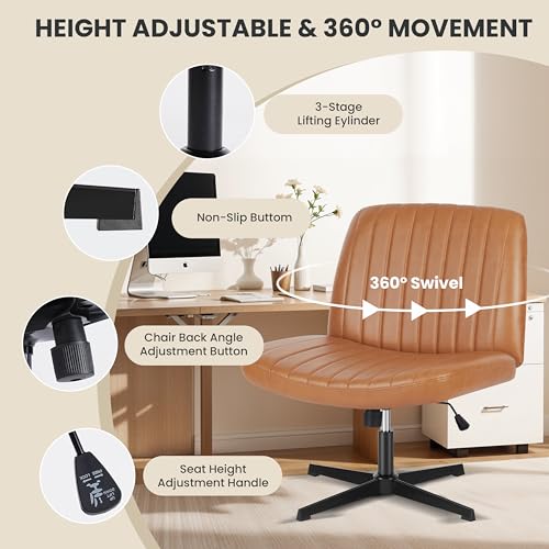 Simple Deluxe Vanity Chair with Back Criss Cross Chair with Back Home Office Desk Vanity Chairs