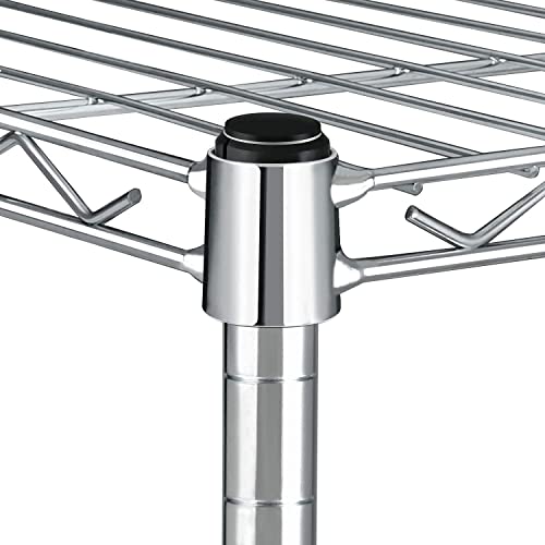 YSSOA Heavy Duty 5-Tier Shelving Unit 1250Lb Capacity, 36'' L x 14'' W x 61.02'' H, Chrome