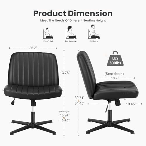 Simple Deluxe Vanity Chair with Back Criss Cross Chair with Back Home Office Desk Vanity Chairs