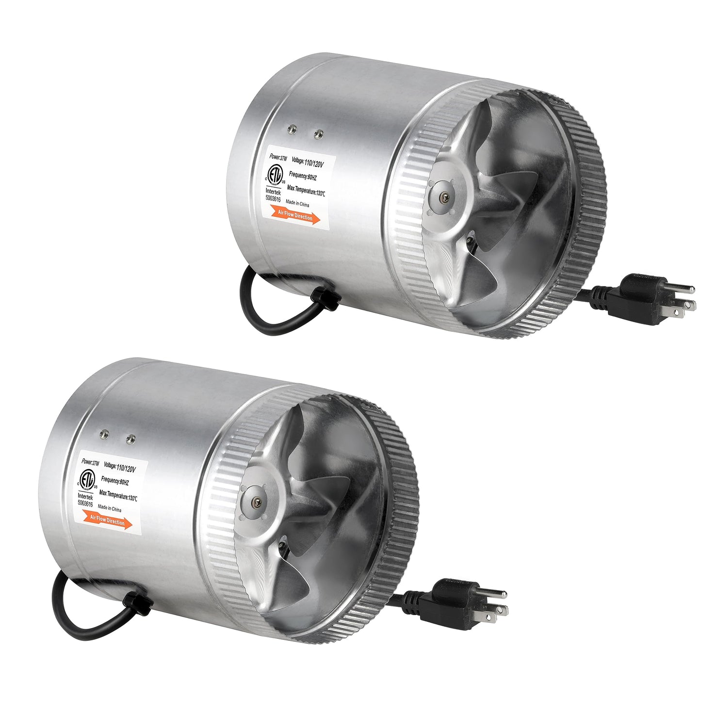 iPower Inline Booster Duct Fan and Speed Adjuster HVAC Controls