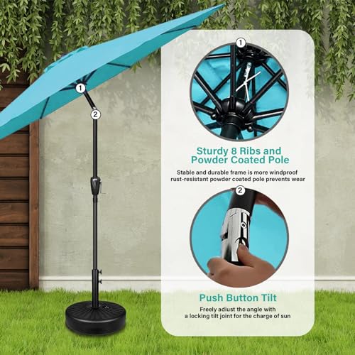 YSSOA Fillable Mobile Offset Patio Base Heavy Duty Market Cantilever Umbrella Stand Square