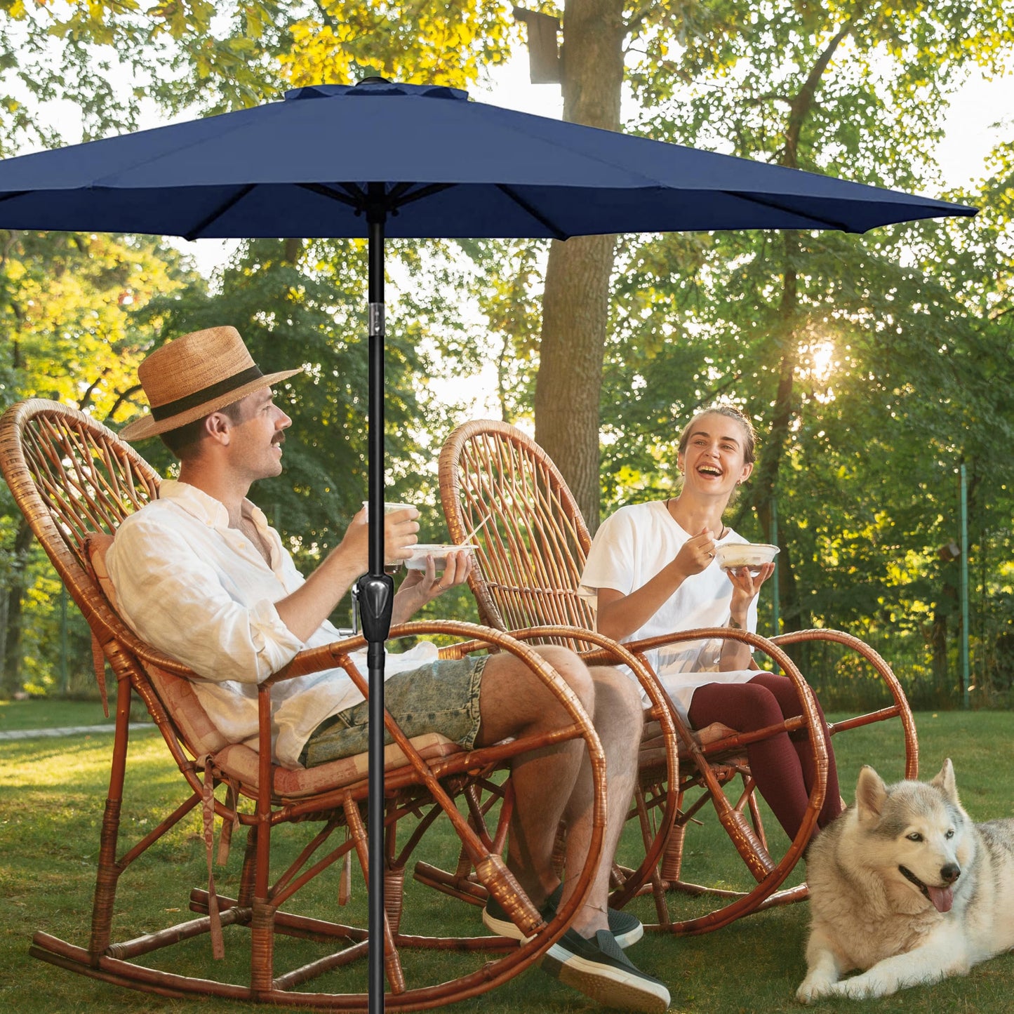InfiniPower 9ft Patio Umbrella Replacement Canopy, Outdoor Replacement Canopy Only, Table Umbrellas Top Cover with 8 Ribs for Garden, Yard