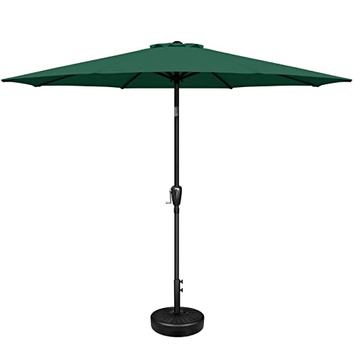 Simple Deluxe Patio Umbrella Outdoor, UV Protection Sunshade with Push Button Tilt/Crank and 8 Sturdy Ribs, for Table Garden Lawn Beach Pool