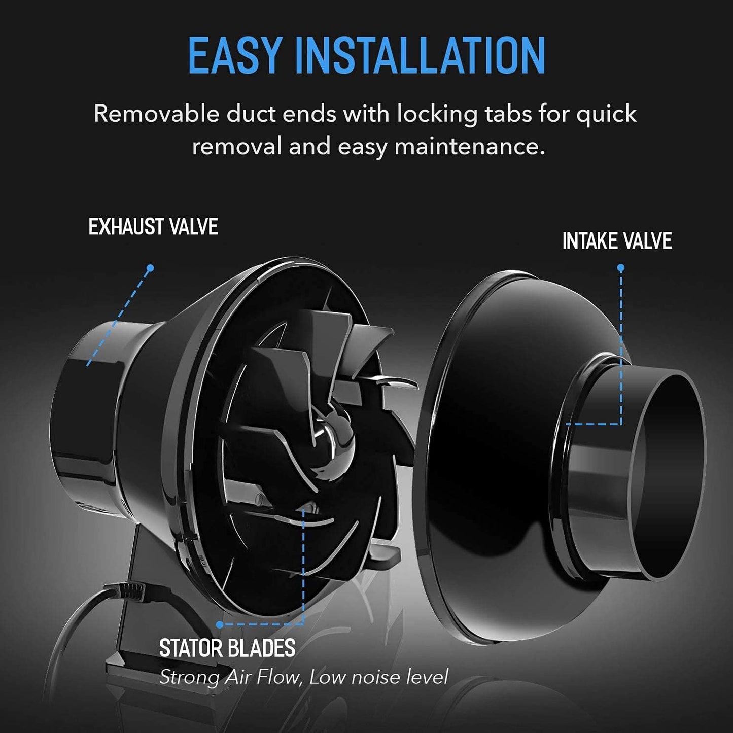 iPower Exhaust Inline Duct Fan Vent Booster Blower