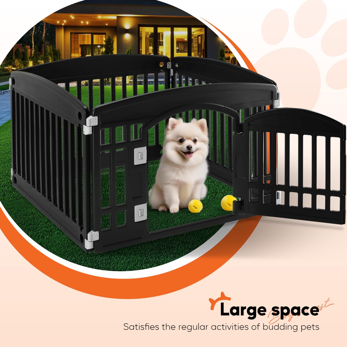 HealSmart Plastic/Metal Dog Playpen