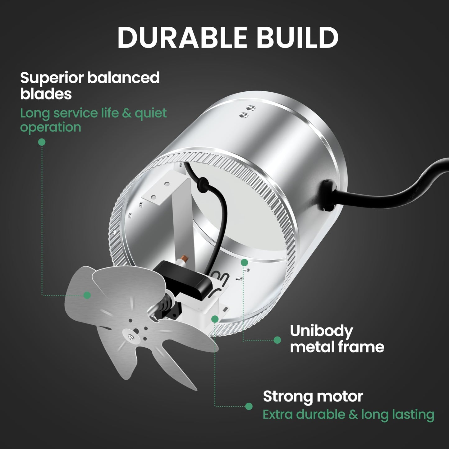 iPower Inline Booster Duct Fan
