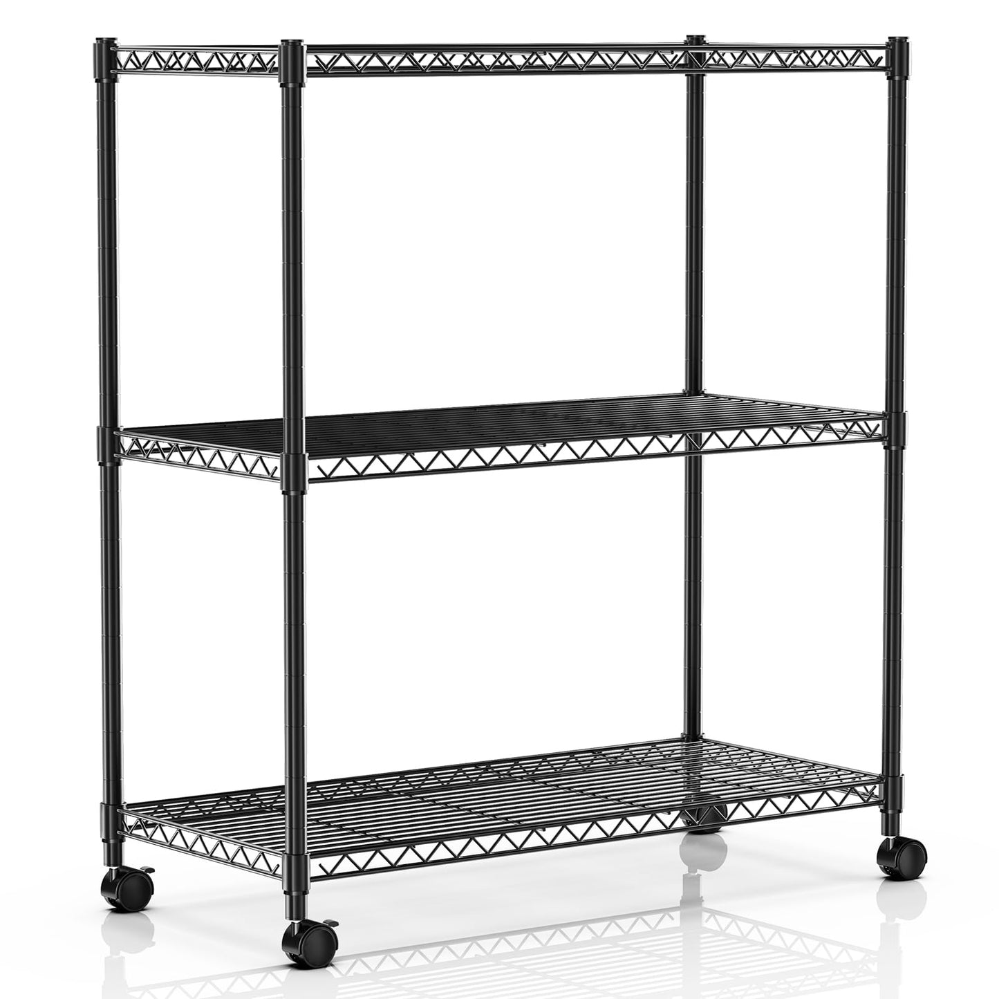 YSSOA 1-Tier Shelving Units, 29.92" W x 13.98" D x 14.96" H Steel Wire Rack Storage Shelving Organizer, Chrome