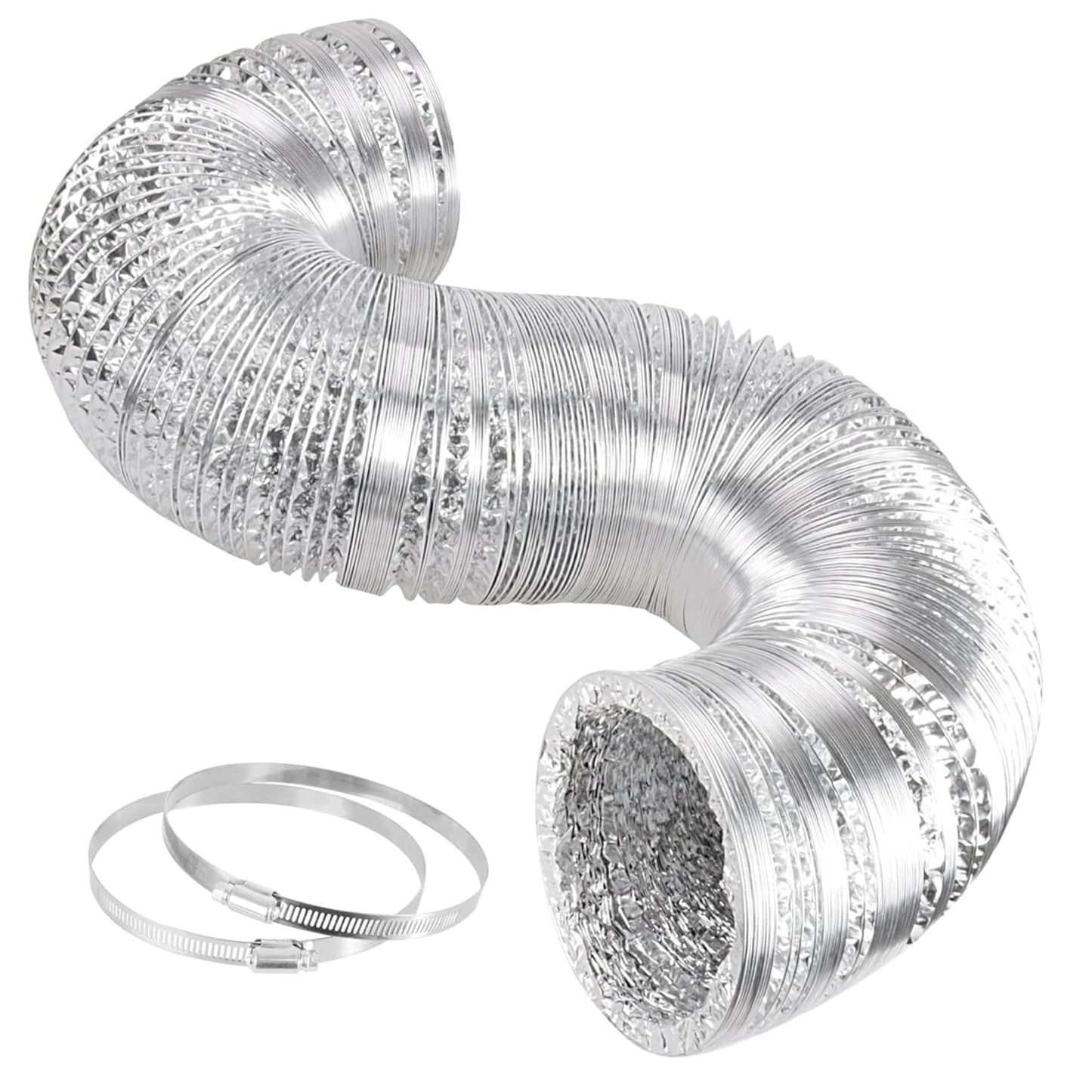 iPower Non-insulated Flex Air Aluminum Ducting