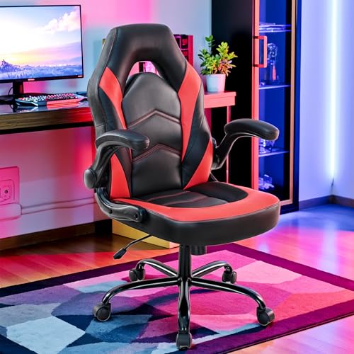 Gaming Chair, Backrest and Seat Height Adjustable Swivel Recliner Racing Office Computer Ergonomic Video Game Chair with Footrest and Lumbar Support