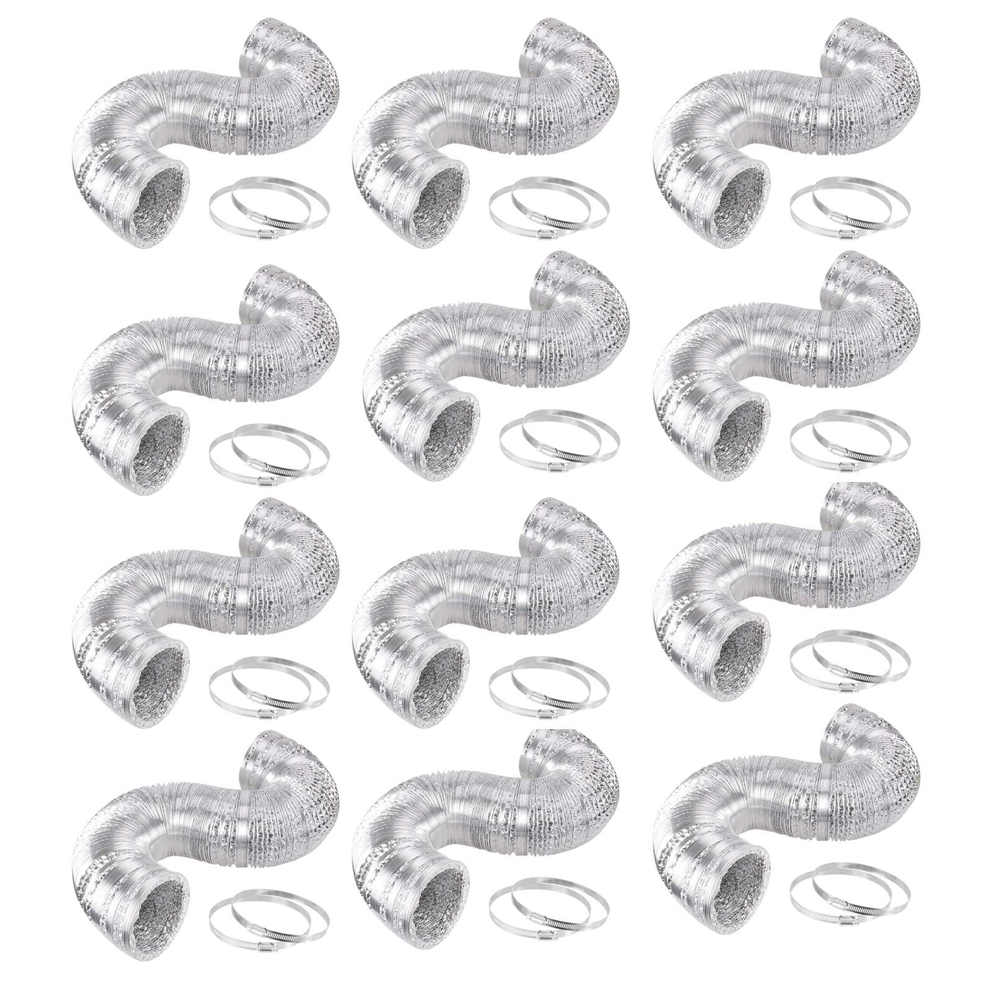 iPower Non-Insulated Flex Air Aluminum Ducting Dryer Vent Hose