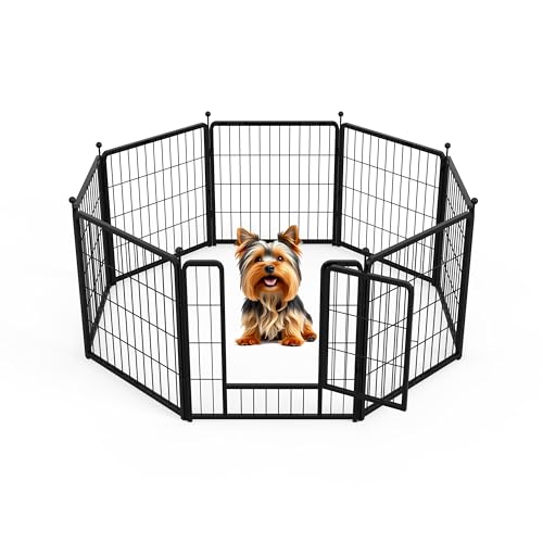 HealSmart Dog Playpen, 8-Panel Indoor and Outdoor Dog Fence