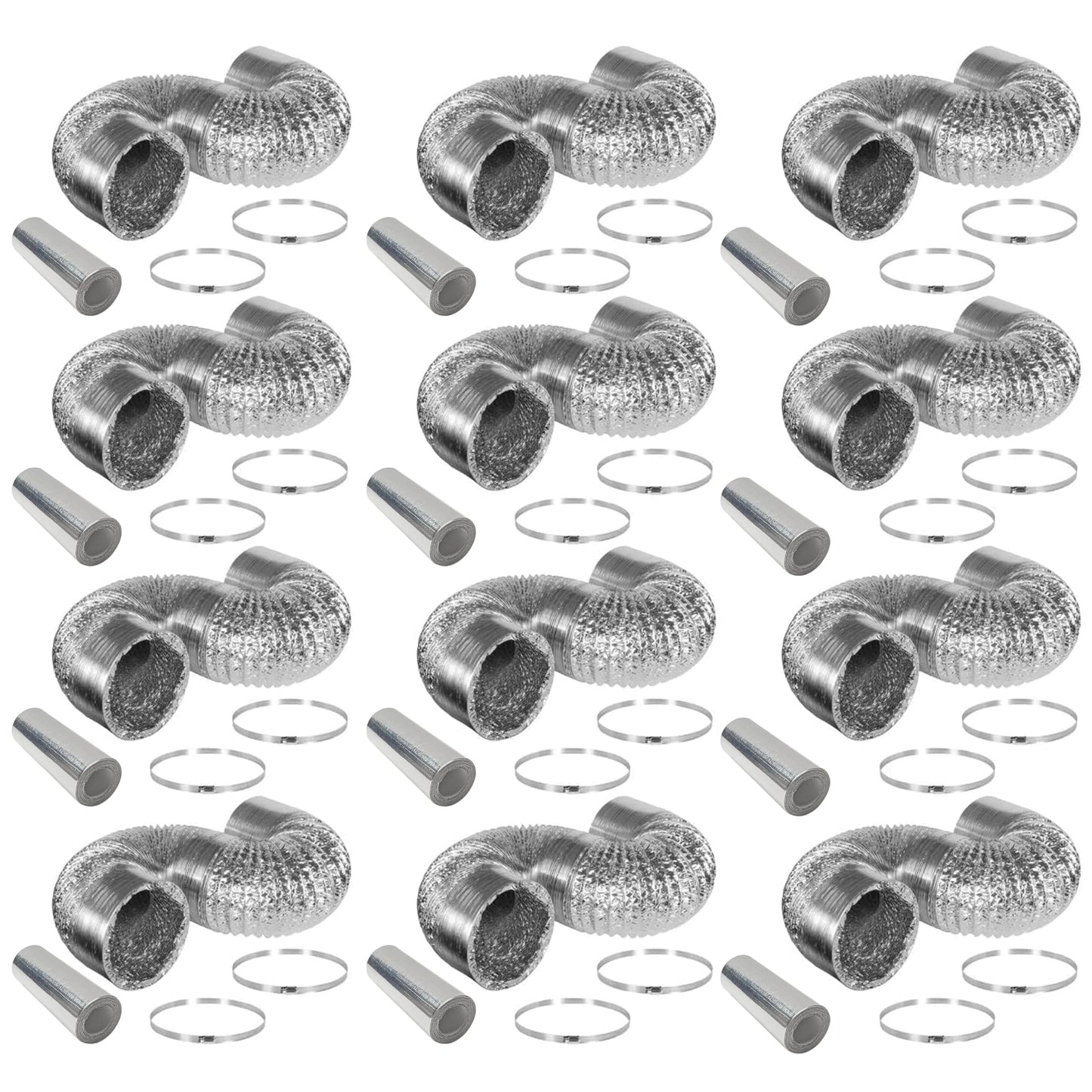 iPower Non-Insulated Flex Air Aluminum Ducting Dryer Vent Hose