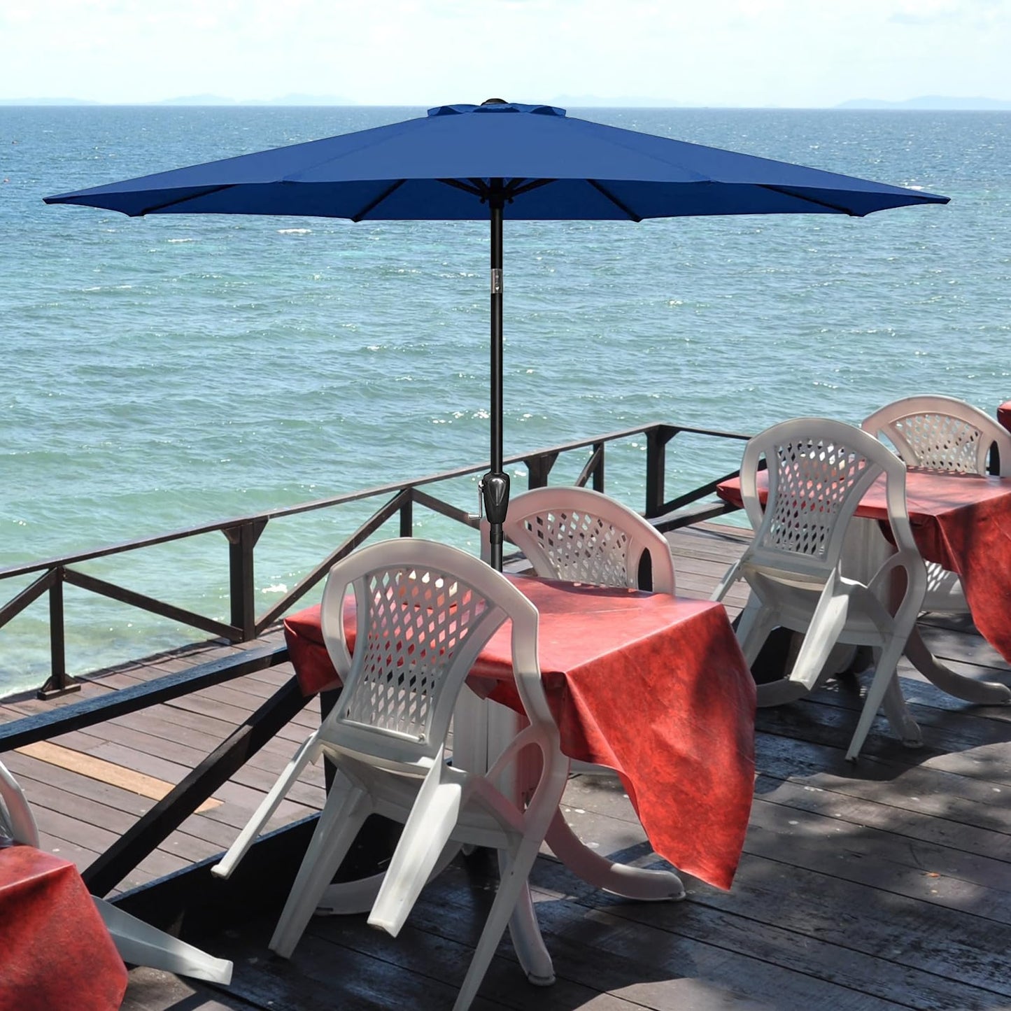YSSOA Fillable Mobile Offset Patio Base Heavy Duty Market Cantilever Umbrella Stand Square