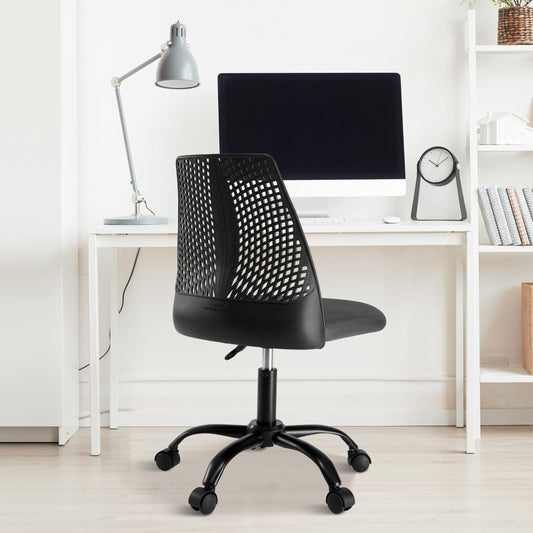 YSSOA Ergonomic Office Computer Gaming Chair with Supportive Cushioning, 360° Swivel and Sturdy Metal Legs, Black & Gray