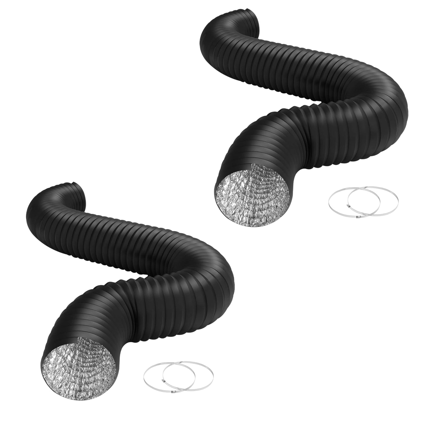 iPower Non-Insulated Flex Air Aluminum Ducting Dryer Vent Hose