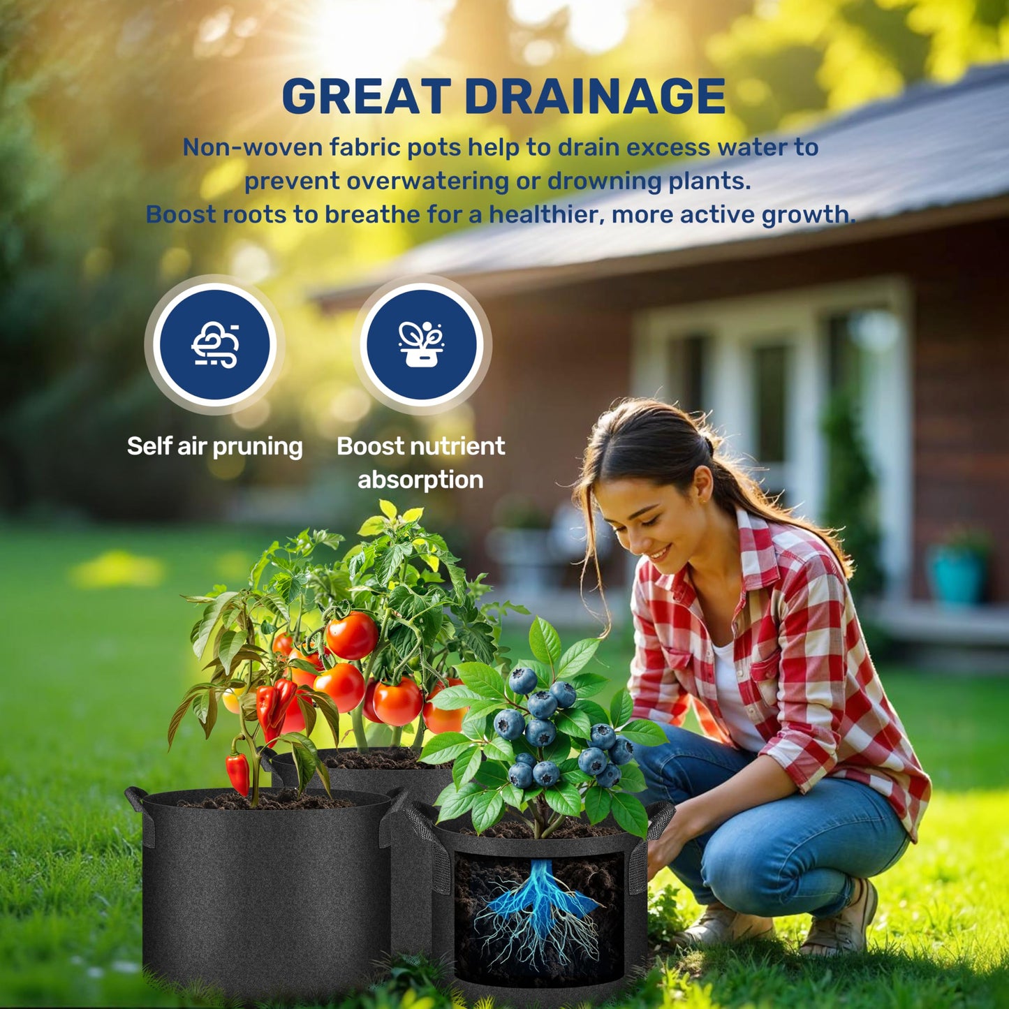 YSSOA 300G Reusable Breathable Gardening Pots